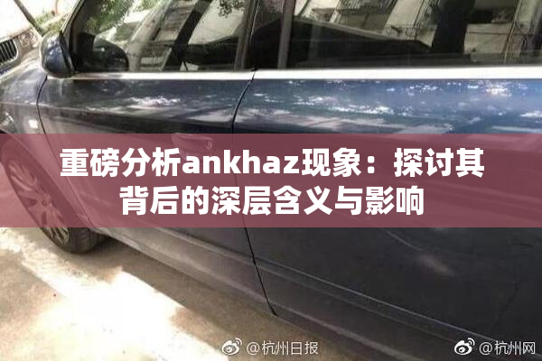 重磅分析ankhaz现象：探讨其背后的深层含义与影响