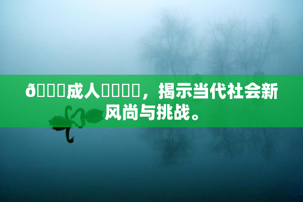 🔞成人❌‌❌‌，揭示当代社会新风尚与挑战。