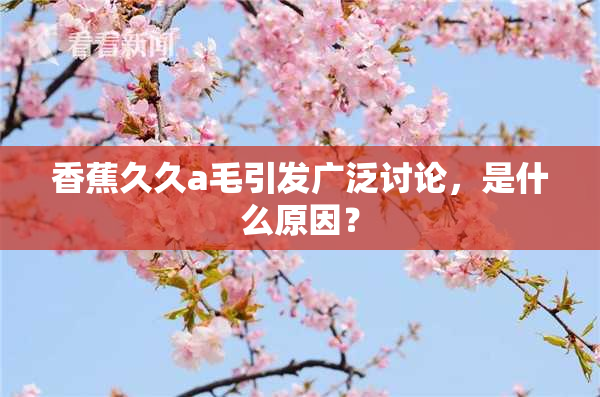 香蕉久久a毛引发广泛讨论，是什么原因？