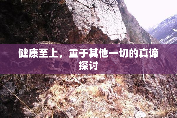 健康至上，重于其他一切的真谛探讨