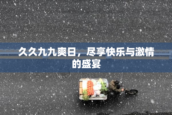 久久九九爽日，尽享快乐与激情的盛宴