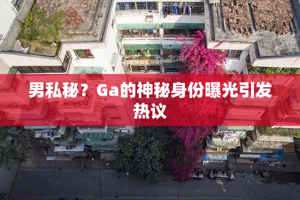 男私秘？Ga的神秘身份曝光引发热议