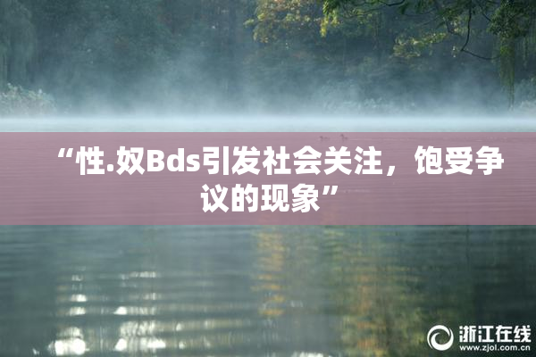 “性.奴Bds引发社会关注，饱受争议的现象”