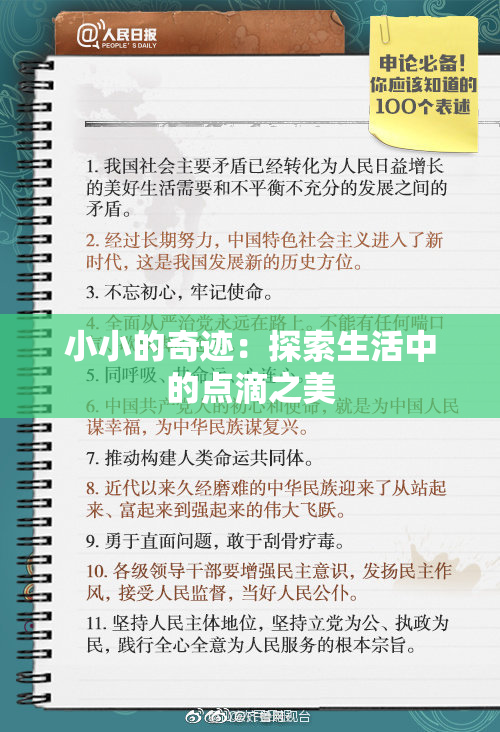 小小的奇迹：探索生活中的点滴之美