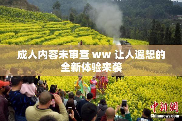 成人内容未审查 ww 让人遐想的全新体验来袭