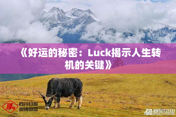 《好运的秘密：Luck揭示人生转机的关键》