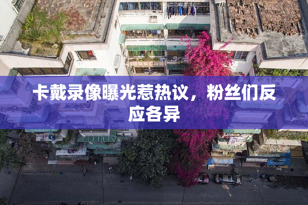 卡戴录像曝光惹热议，粉丝们反应各异