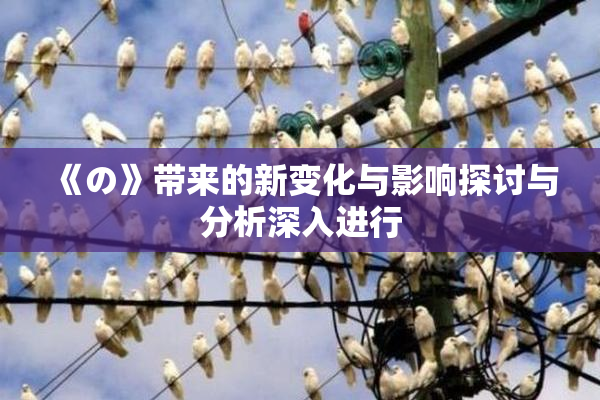 《の》带来的新变化与影响探讨与分析深入进行