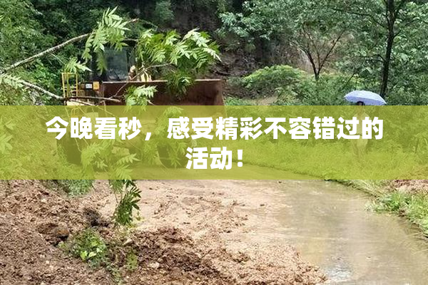 今晚看秒，感受精彩不容错过的活动！