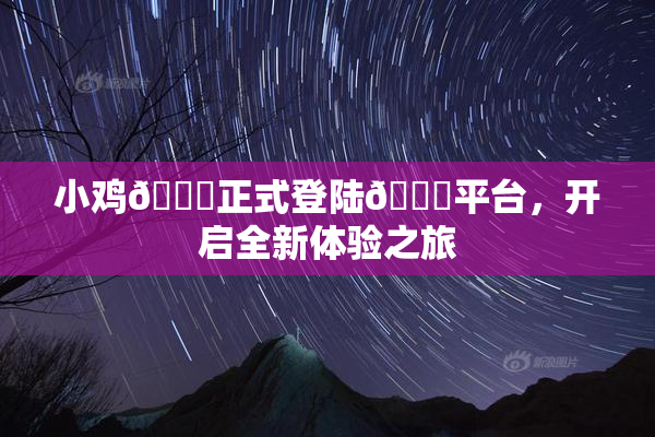 小鸡🐔正式登陆🍑平台，开启全新体验之旅