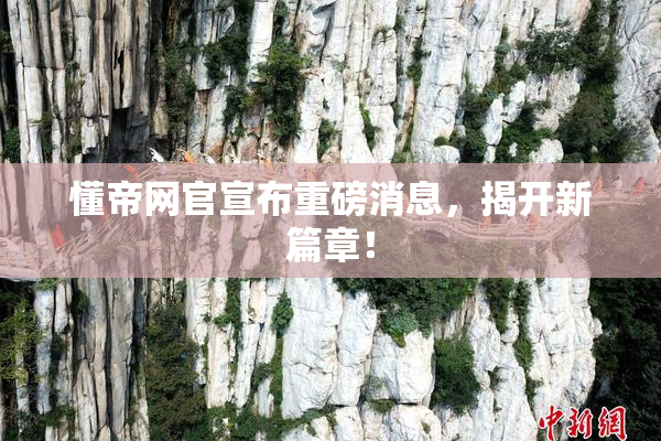 懂帝网官宣布重磅消息，揭开新篇章！