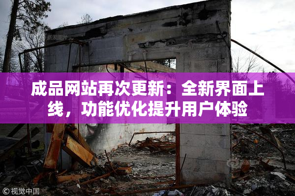 成品网站再次更新：全新界面上线，功能优化提升用户体验