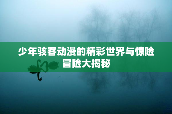 少年骇客动漫的精彩世界与惊险冒险大揭秘