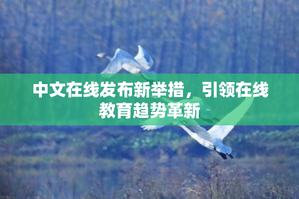 中文在线发布新举措，引领在线教育趋势革新