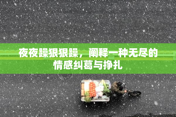 夜夜躁狠狠躁，阐释一种无尽的情感纠葛与挣扎
