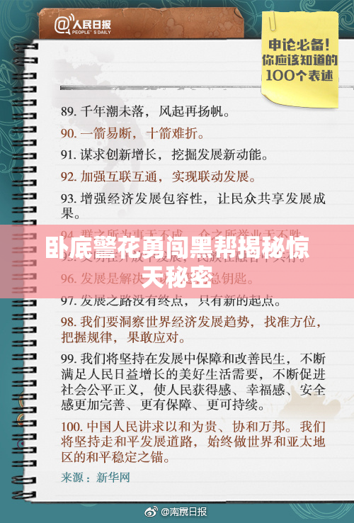 卧底警花勇闯黑帮揭秘惊天秘密