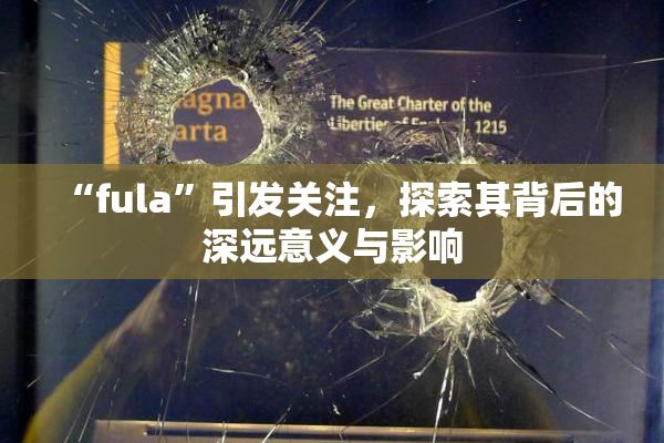 “fula”引发关注，探索其背后的深远意义与影响