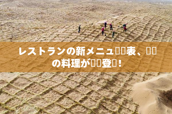 レストランの新メニュー発表、話題の料理が続々登場！