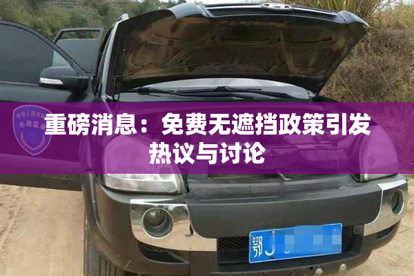 重磅消息：免费无遮挡政策引发热议与讨论