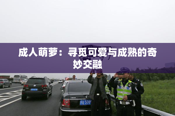 成人萌萝：寻觅可爱与成熟的奇妙交融