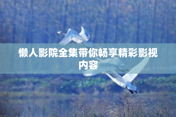 懒人影院全集带你畅享精彩影视内容