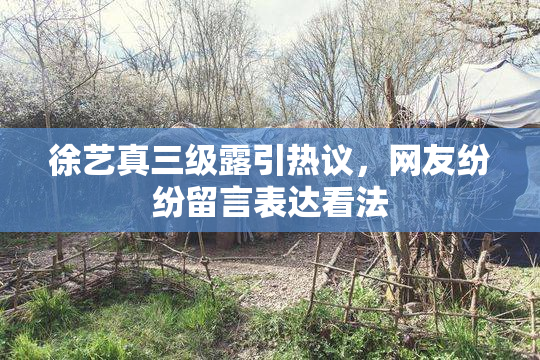 徐艺真三级露引热议，网友纷纷留言表达看法