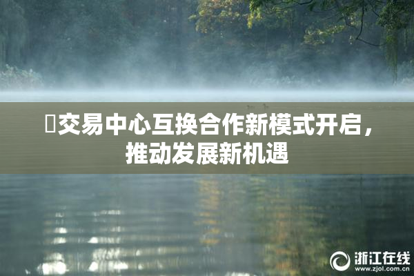 巜交易中心互换合作新模式开启，推动发展新机遇
