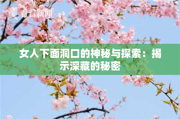 女人下面洞口的神秘与探索：揭示深藏的秘密