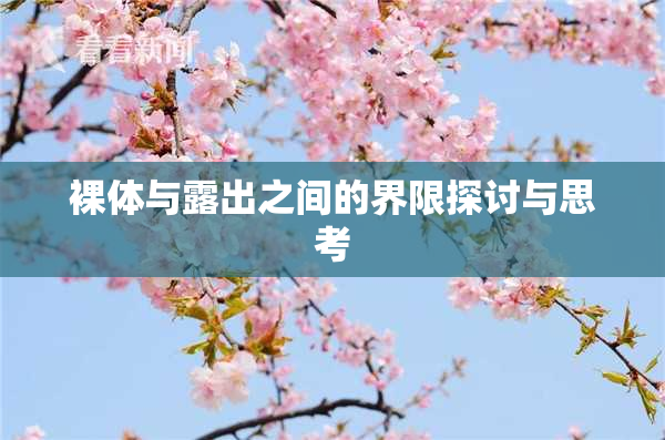 裸体与露出之间的界限探讨与思考
