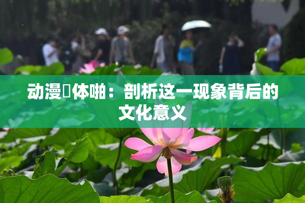 动漫祼体啪：剖析这一现象背后的文化意义