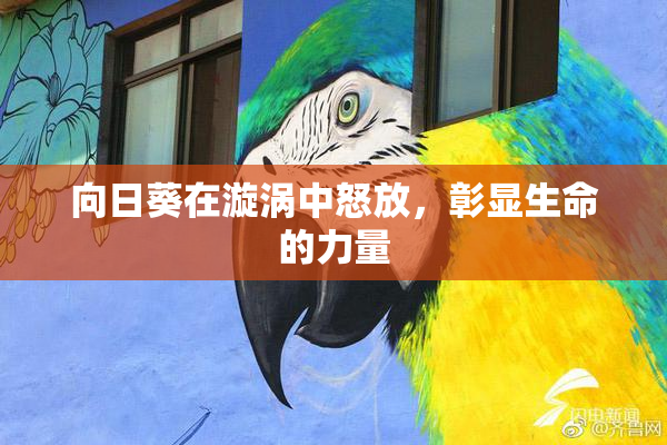 向日葵在漩涡中怒放，彰显生命的力量