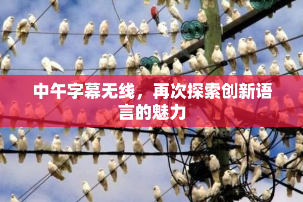 中午字幕无线，再次探索创新语言的魅力