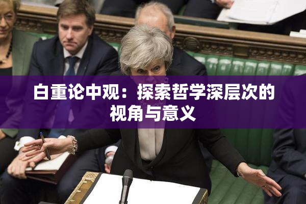 白重论中观：探索哲学深层次的视角与意义