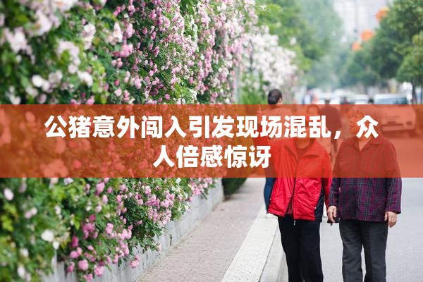 公猪意外闯入引发现场混乱，众人倍感惊讶