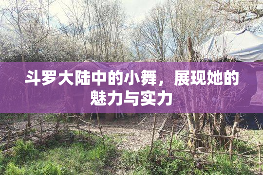 斗罗大陆中的小舞，展现她的魅力与实力