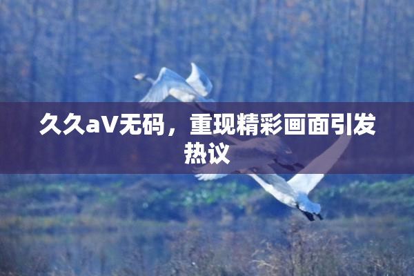 久久aV无码，重现精彩画面引发热议