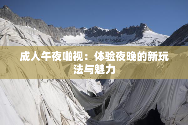 成人午夜啪视：体验夜晚的新玩法与魅力
