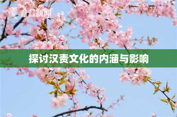 探讨汉责文化的内涵与影响
