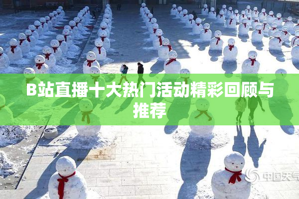 B站直播十大热门活动精彩回顾与推荐