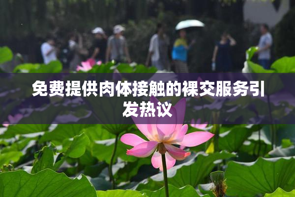 免费提供肉体接触的裸交服务引发热议