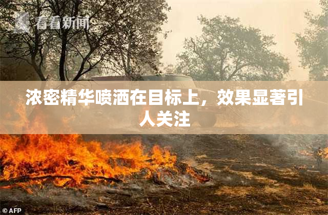 浓密精华喷洒在目标上，效果显著引人关注