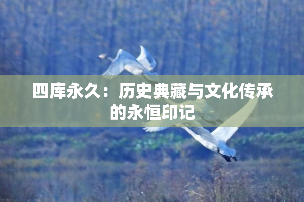 四库永久：历史典藏与文化传承的永恒印记
