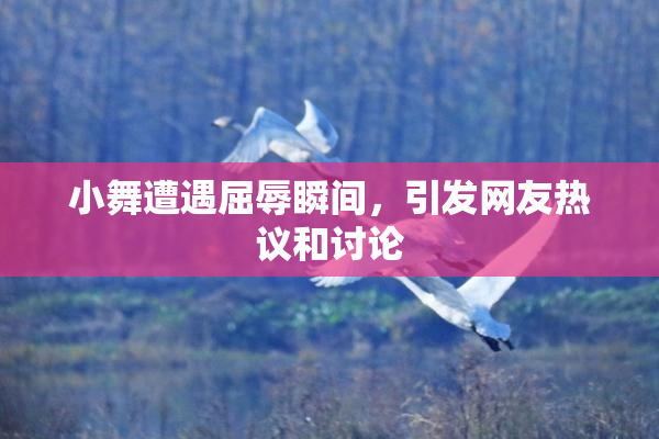 小舞遭遇屈辱瞬间，引发网友热议和讨论