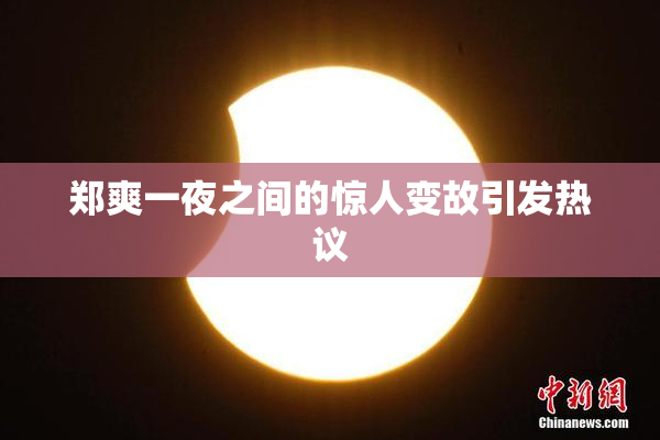 郑爽一夜之间的惊人变故引发热议