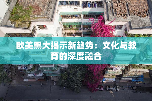 欧美黑大揭示新趋势：文化与教育的深度融合