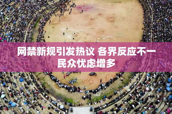 网禁新规引发热议 各界反应不一民众忧虑增多