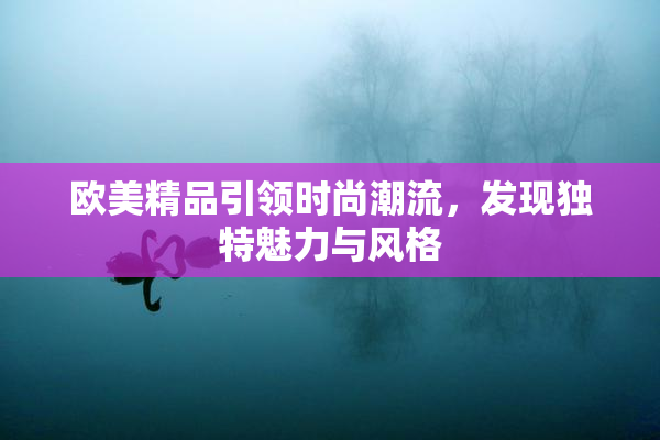 欧美精品引领时尚潮流，发现独特魅力与风格
