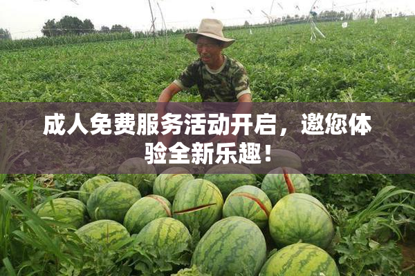 成人免费服务活动开启，邀您体验全新乐趣！