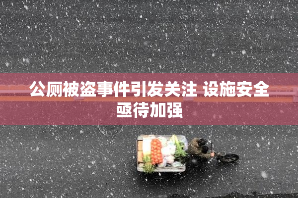 公厕被盗事件引发关注 设施安全亟待加强
