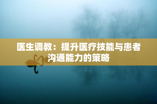 医生调教：提升医疗技能与患者沟通能力的策略